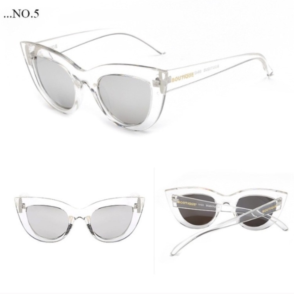 Clear cat eye sunglasses